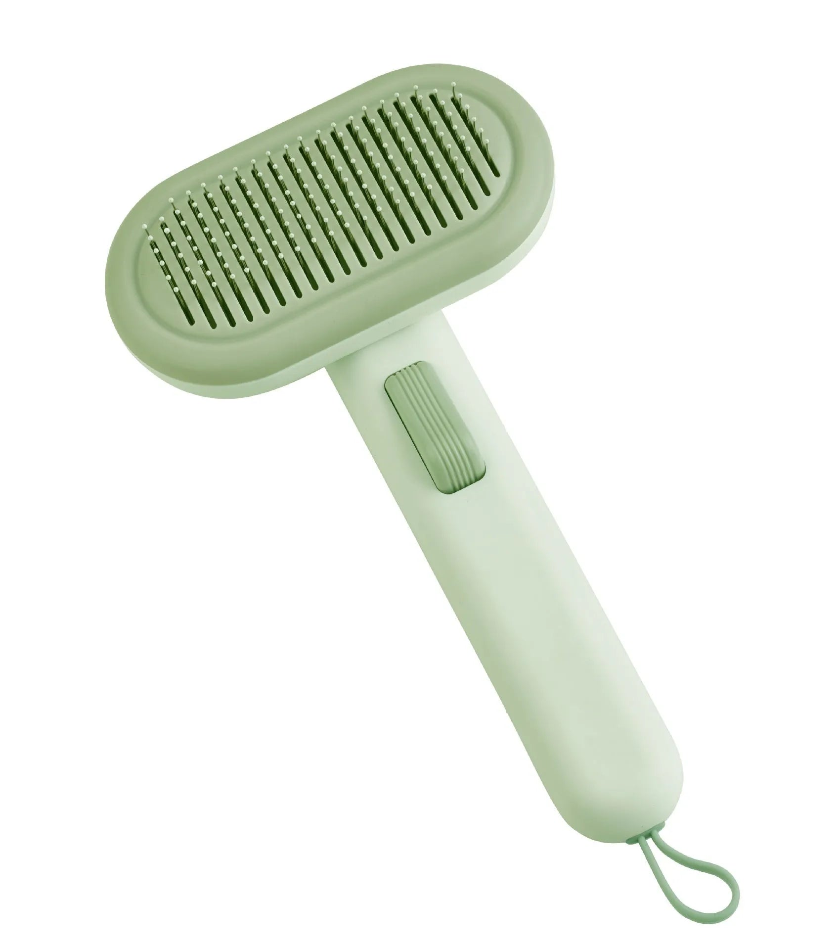 Large pet grooming comb for cats and dogs with integrated shaver and knot remover in light grey colour