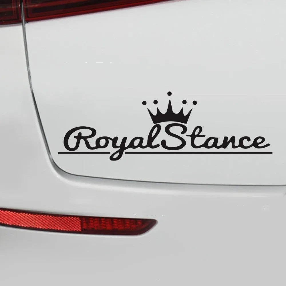 Crown design reflective car sticker measuring 30cm by 12cm in PET vinyl material
