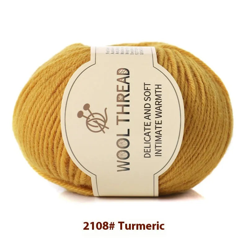 Roll of domestic wool knitting yarn for 10 needles in various colours including green, red, and blue