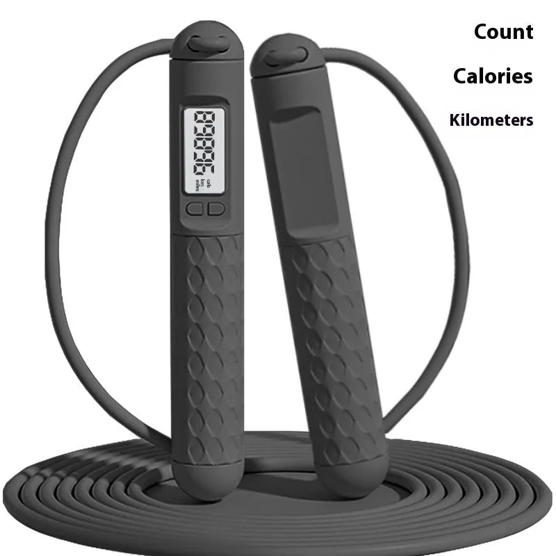 Rope skipping with bearings fitness equipment in various colour options for fat reduction exercise