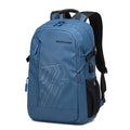 Casual plaid-pattern 18-inch laptop backpack in polyester with curved shoulder strap