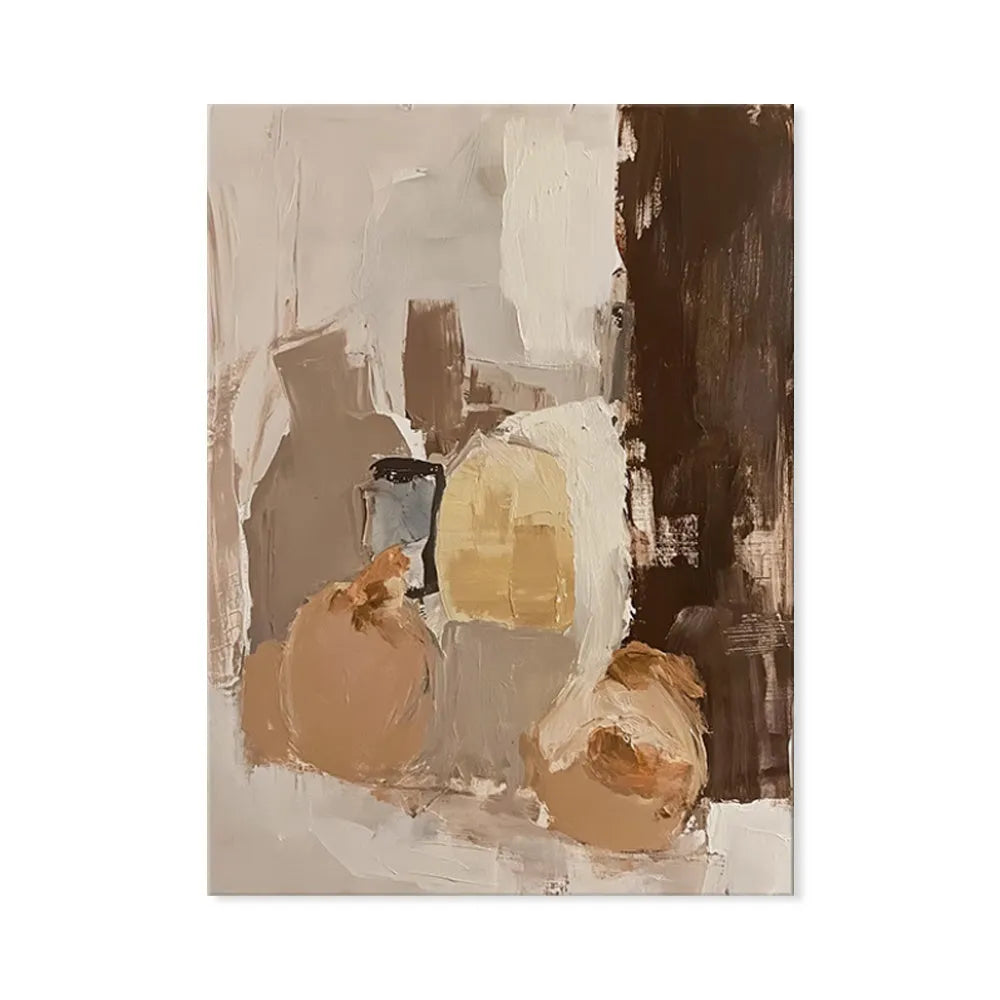 Handmade oil painting on canvas, modern abstract design, frameless and rolled, available in multiple sizes and colours