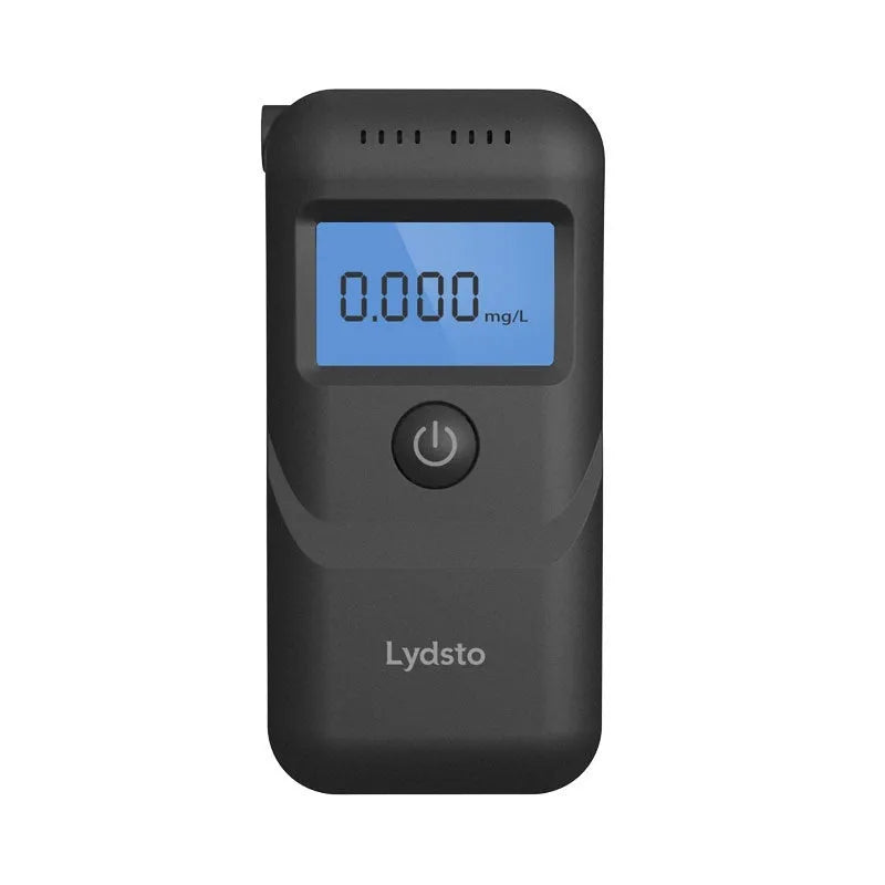 Black household alcohol tester breathalyzer device for drunk driving detection