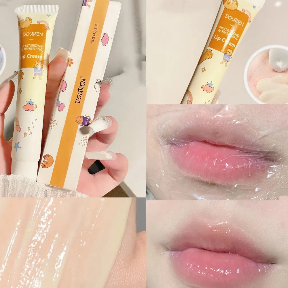 Moisturising honey lip gloss base with transparent custard and jelly options for universal skin type