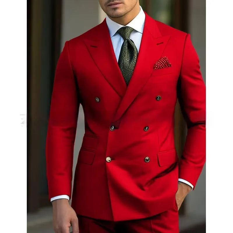 Men's cotton blend suit set in regular fit available in multiple colours and sizes for business and leisure wear