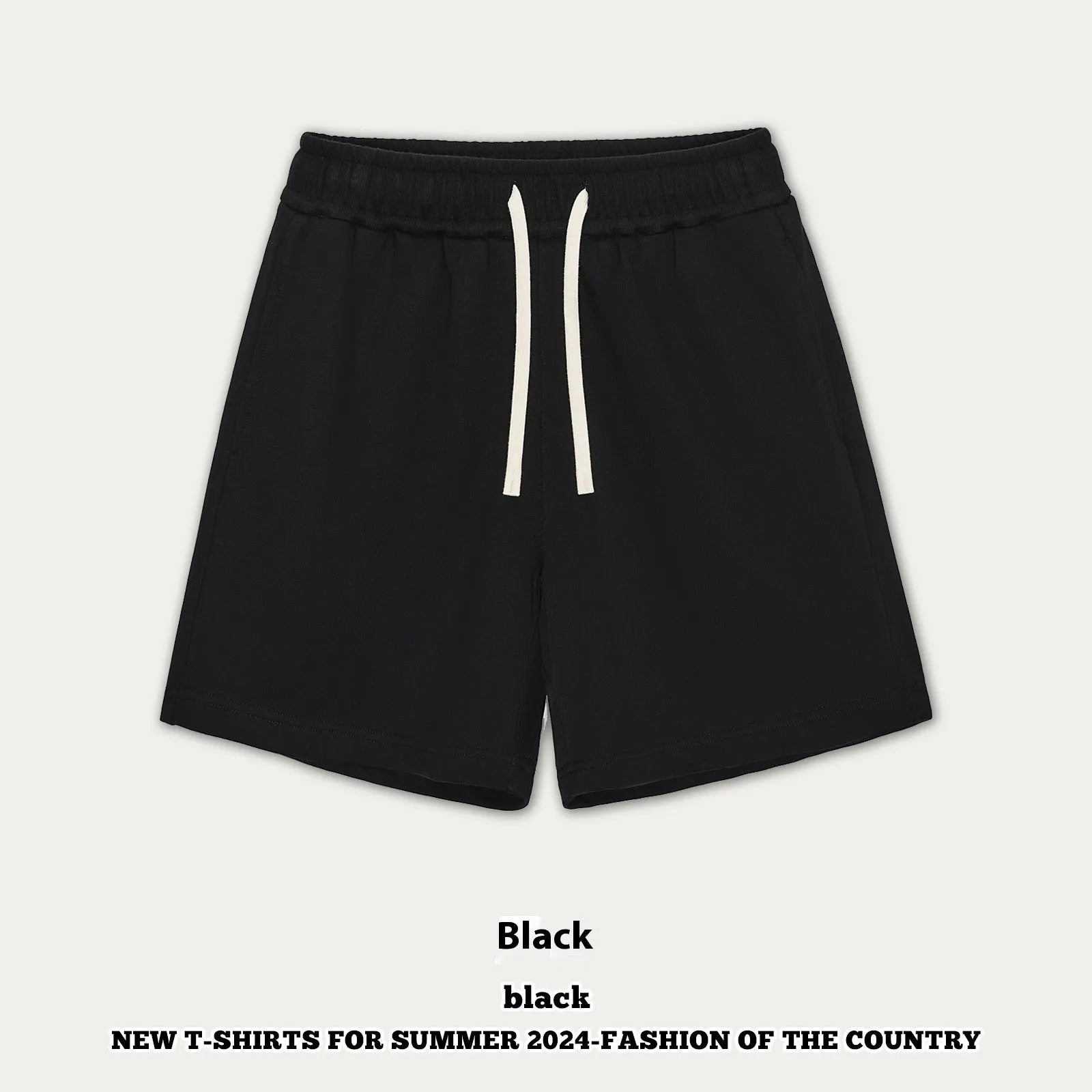 Cotton denim loose-fit casual shorts for babies and toddlers on a size chart.