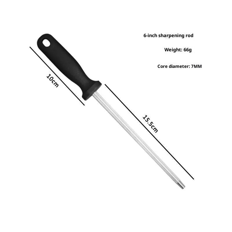 Household multi-functional kitchen sharpening steel in high carbon steel, eight style options available