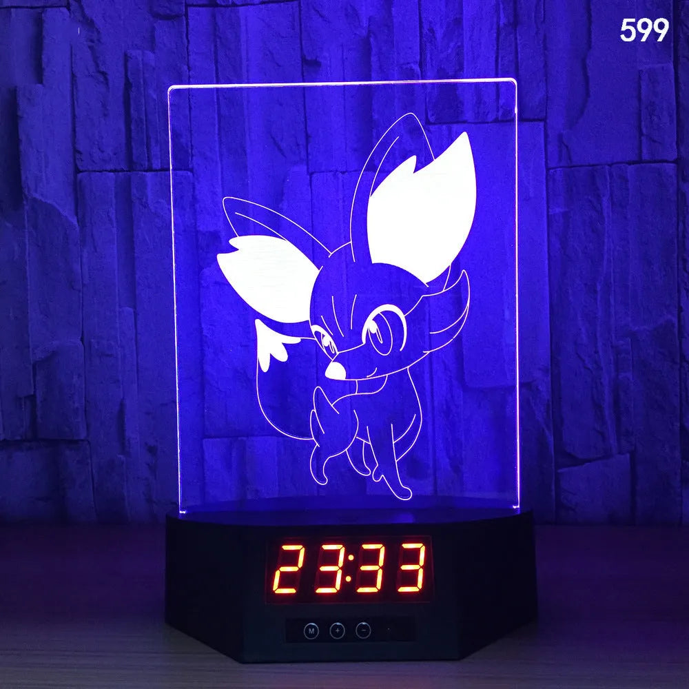 Glowing blue 3D dolphin-shaped LED night light on a table with remote control.