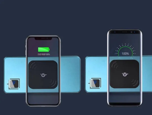 Alloy-cased portable power bank with LCD display, shown in black, silver, red, and blue colours.