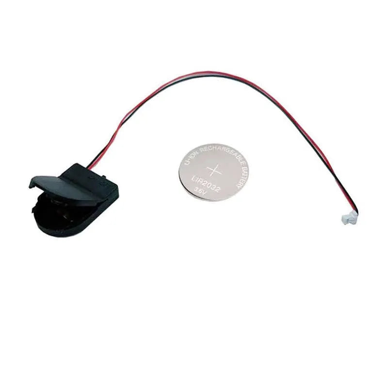 Black rechargeable battery for Raspberry Pi 5 clock module RTC backup power supply