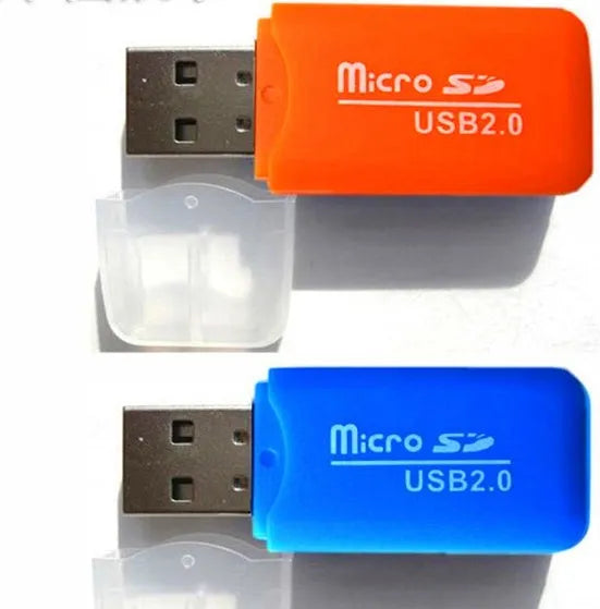 Mini USB TF memory card reader with SD transfer adapter for 16GB cards