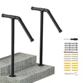 Black metal ladder support bracket for minimalist staircase installation.