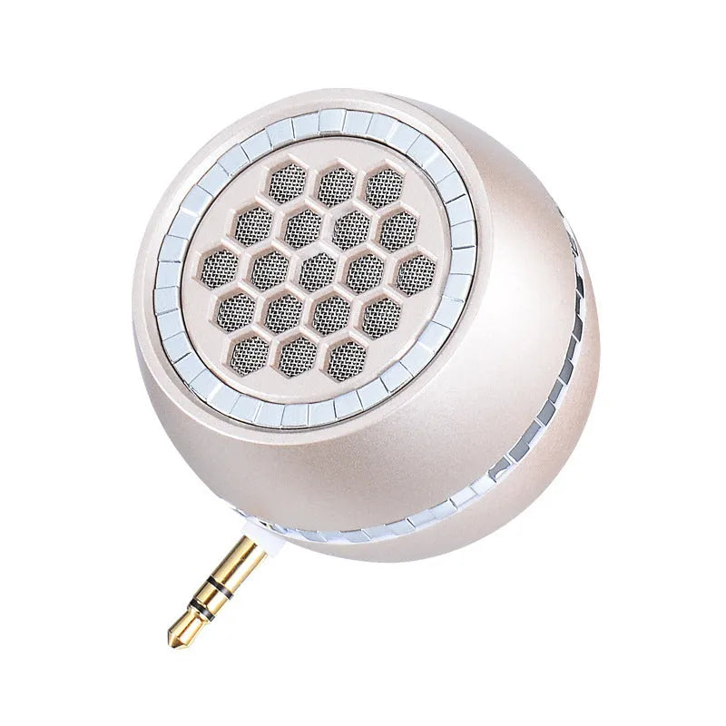 Universal external amplifier speaker in black, local gold, or rose gold with engineering plastic enclosure.
