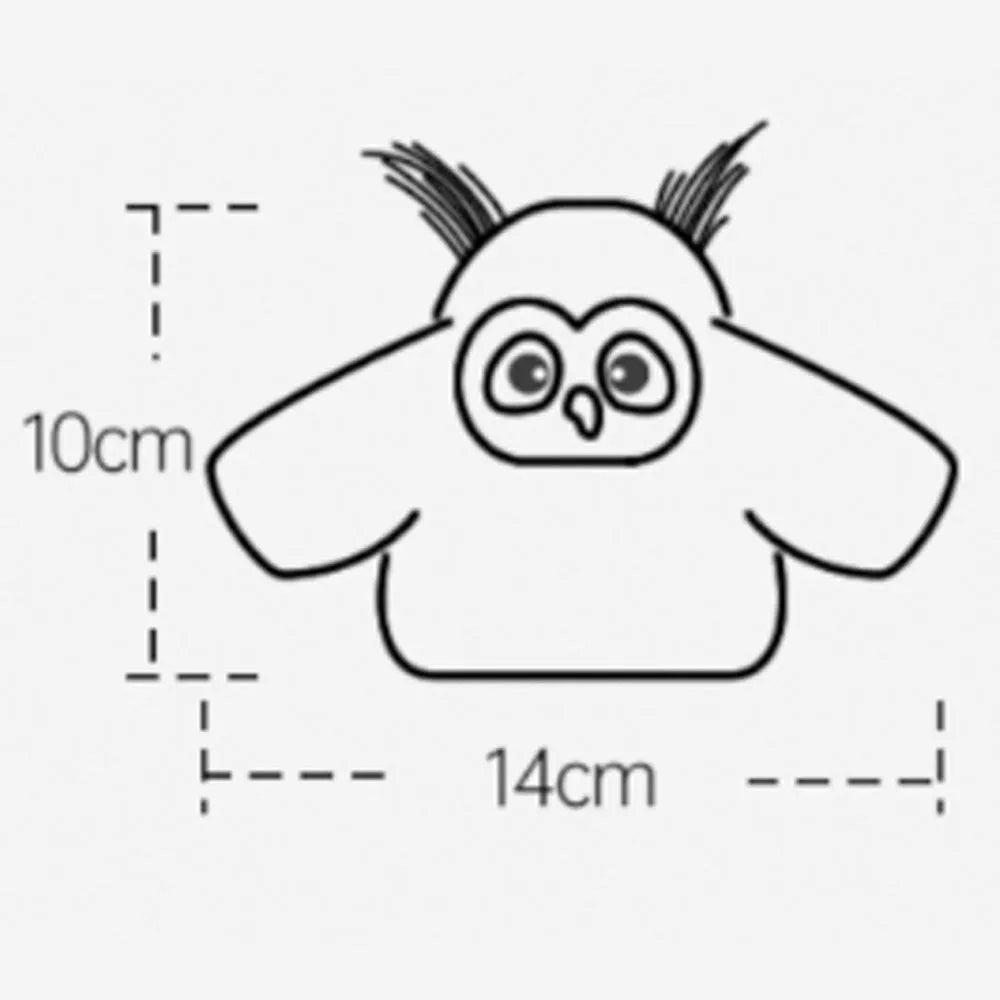 Grey rechargeable automatic owl cat toy with flapping wings for indoor cats