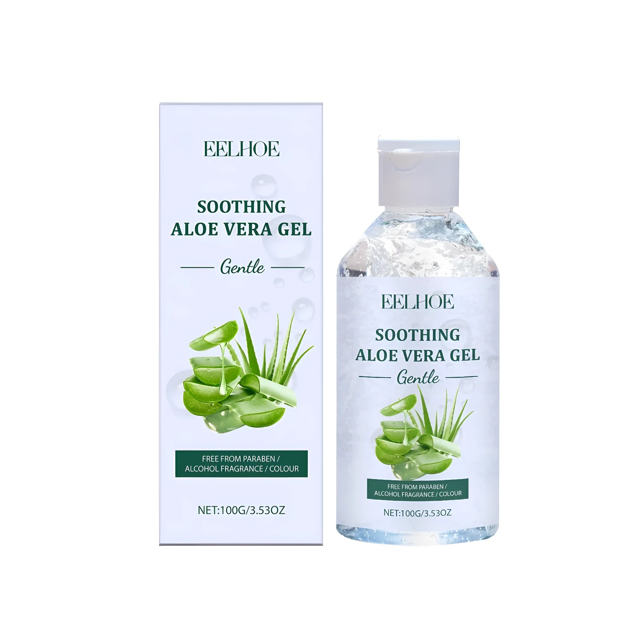 100g tube of aloe vera gel with moisturising ingredients for facial skincare