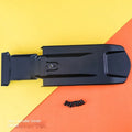 Carbon fibre lengthened rear mudguard and inner plate for Light Bee electric off-road bicycle.