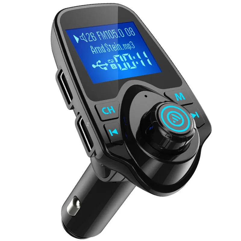 Black G7 Bluetooth FM transmitter car kit for hands-free calls and wireless music streaming