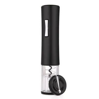 Electric wine opener with foil cutter in red, black and white colour options showing compact design
