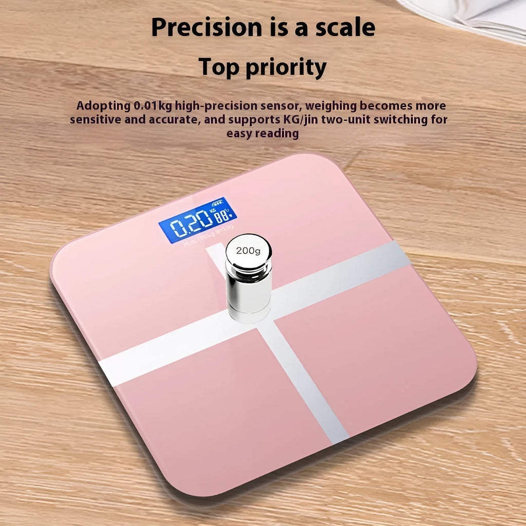 Household weighing scale in cross ice crystal white finish with digital display for weight measurement
