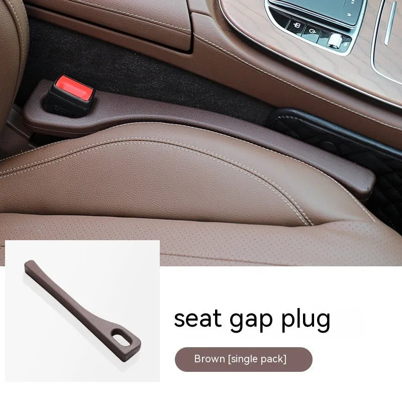Polyurethane car seat gap filler strips in black, brown, red, and beige colours