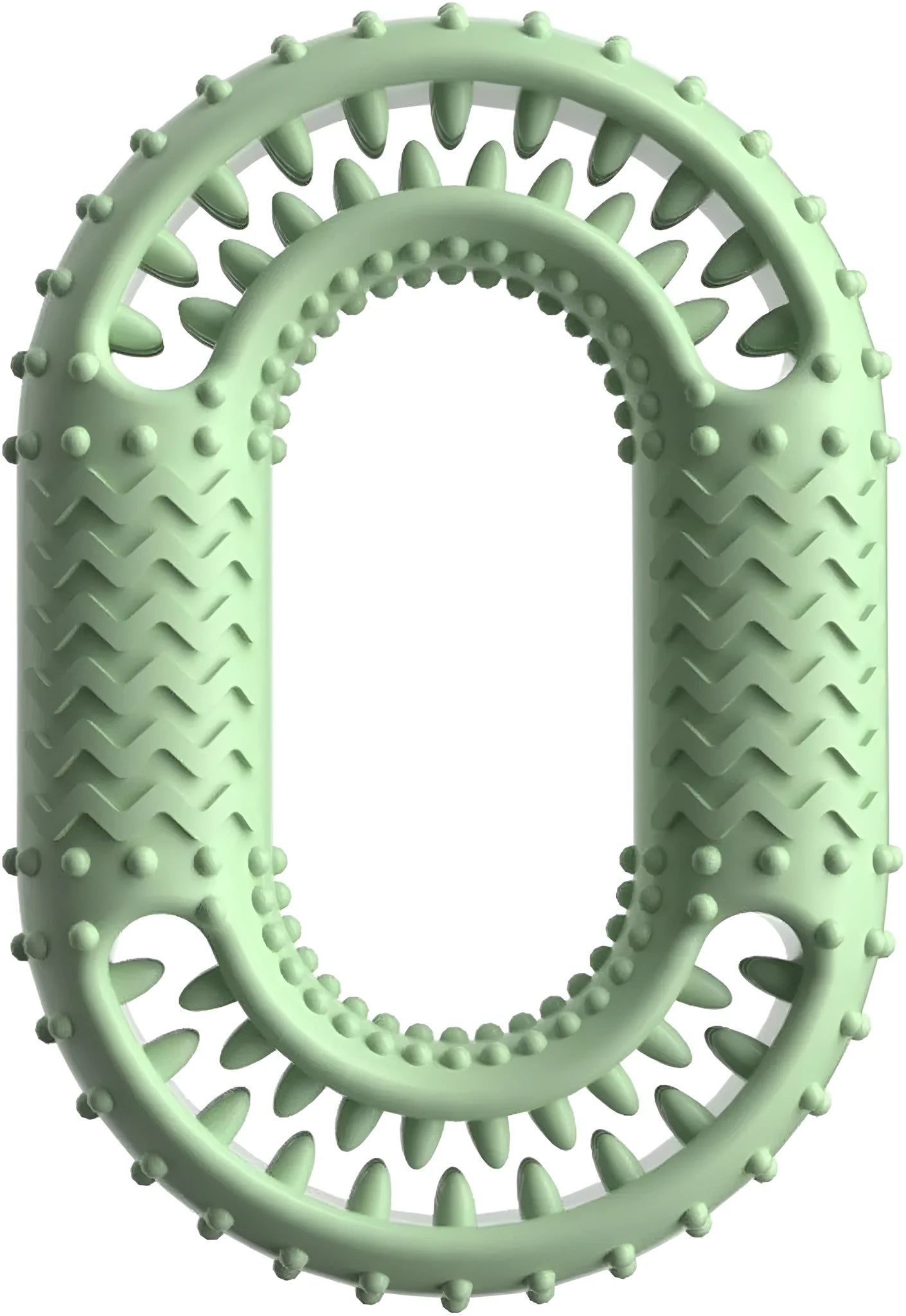 Blue o-ring shaped dog chew toy for aggressive chewers and dental health