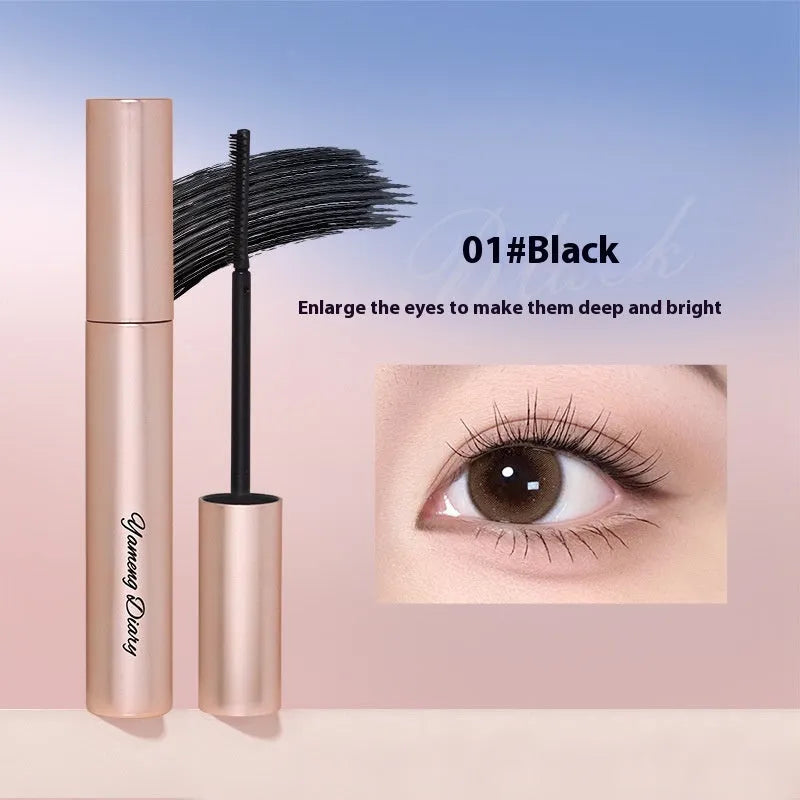 Waterproof curling mascara in black and brown shades for long-lasting lash volume