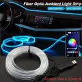 64-colour APP car music ambience light PVC strip with voice control in 1m 2m 3m 4m 5m lengths