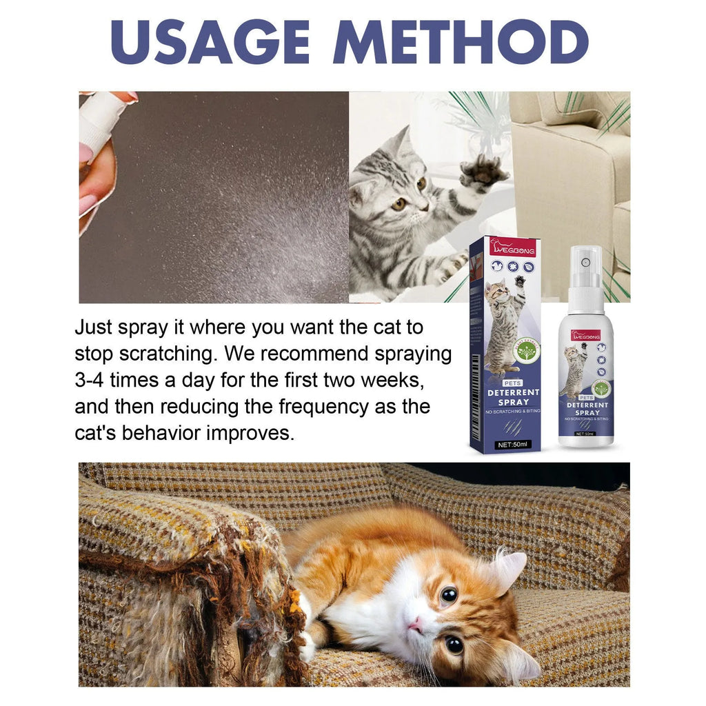 50ml bottle of pet anti-scratch deterrent spray in a box