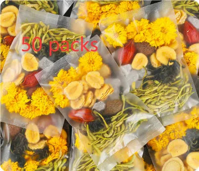 Honeysuckle chrysanthemum herbal tea 150g box with promotional bundle options and free tea cups