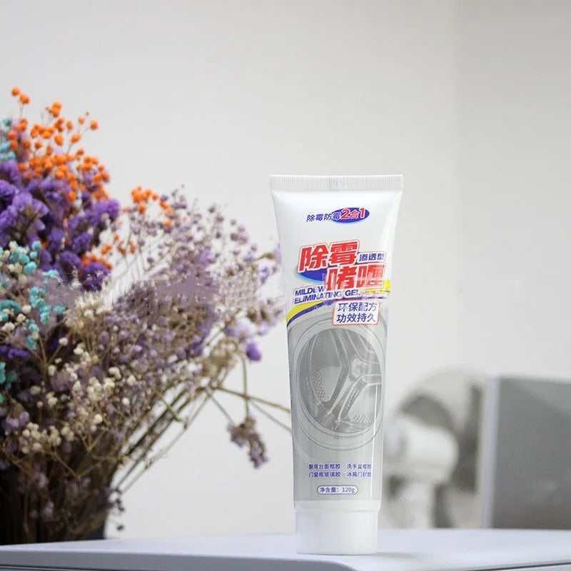 Household demildew gel cleaner for refrigerator and washing machine rubber gasket mould removal