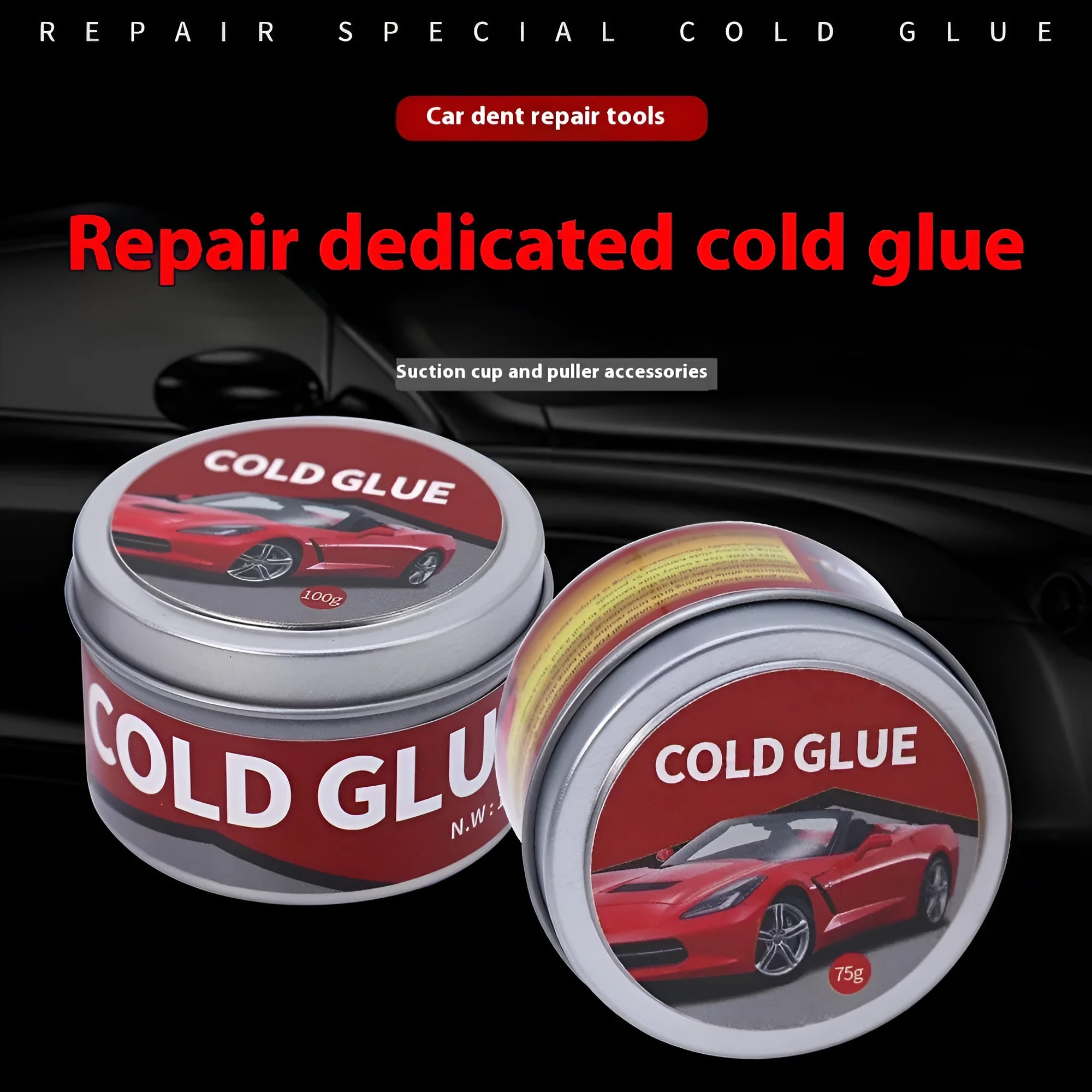 Automobile depression repair cold glue for car body dent removal in 75g and 100g specifications