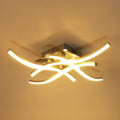 Modern aluminium LED ceiling light with warm and white light options for living room and bedroom
