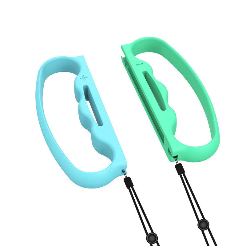 Black AVS silicone boxing grips for Joy-Con controllers with hand rope attachment