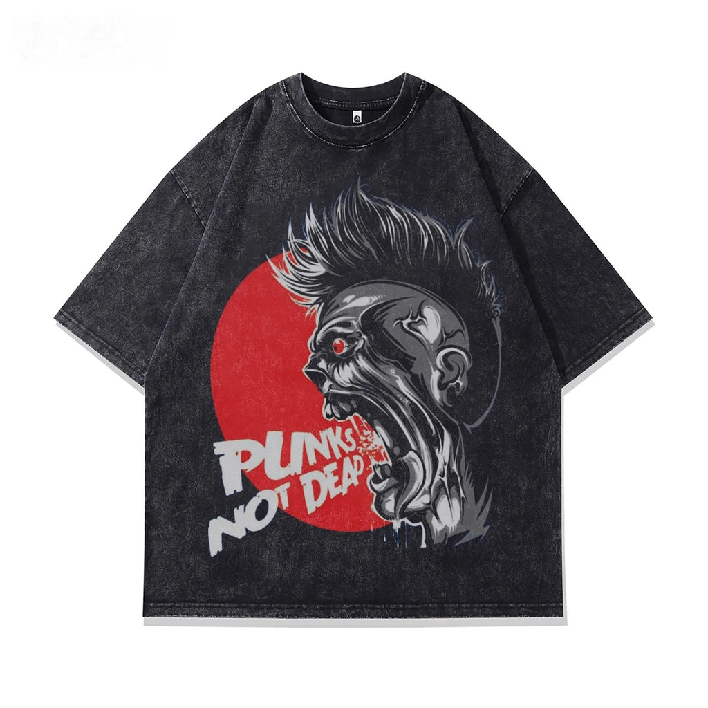 Men's character print short sleeve cotton t-shirt showing loose fit design