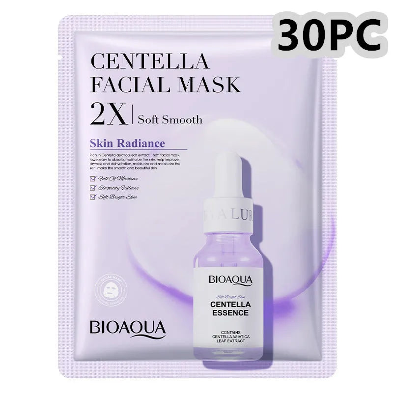 Collagen and hyaluronic acid facial sheet mask in 30g gel format with Vitamin C and Centella Asiatica options