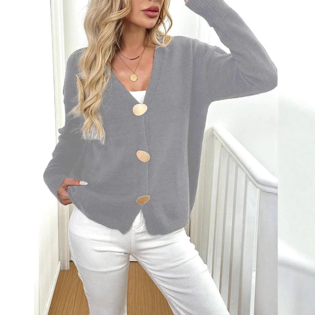 Women's deer plush sweater coat in street hipster style with princess sleeves