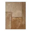 Large abstract hand-painted oil painting brown texture medieval style canvas wall art for living room