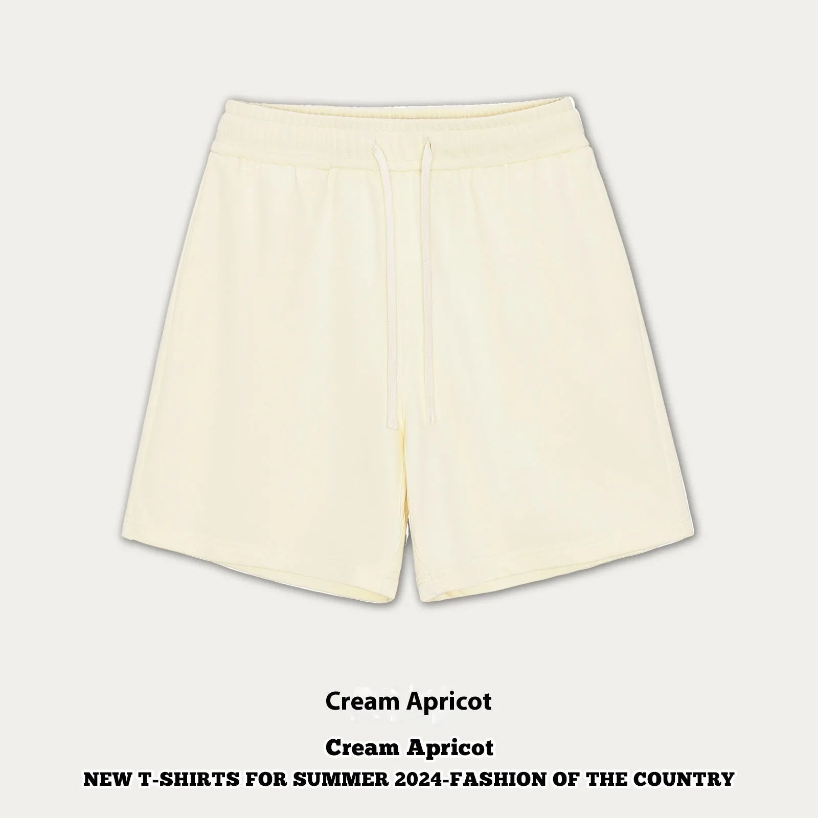 Cotton denim loose-fit casual shorts for babies and toddlers on a size chart.