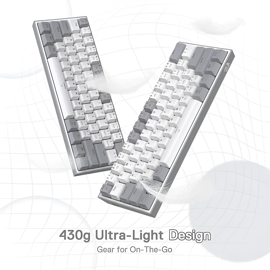k617 RGB backlit mechanical keyboard with dual keycaps in white pink colour option