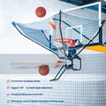 Continuous pitching automatic basketball shooting trainer with ball return function hanging from ceiling