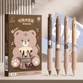 Cartoon erasable gel pen with 0.5mm tip in panda, bear or yellow hooded design