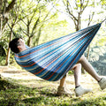 Parachute cloth printing park camping hammock 260x140cm polyester bohemian yellow