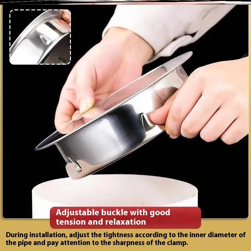 Stainless steel deodorant floor drain seal cover with modern inlay design