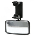 HD curved rearview mirror reflector for car rear seat monitoring, plastic and glass construction