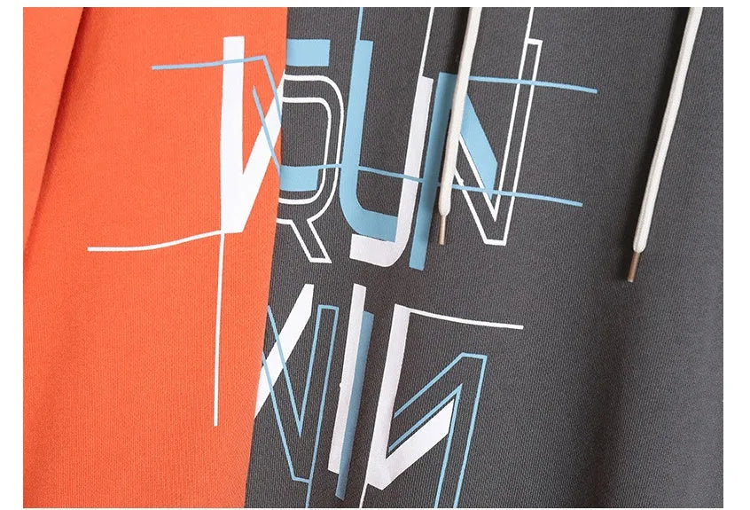 Hip hop alphabet Korean hoodie man long sleeve pullover in polyester fibre