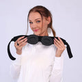 Gray outline Bluetooth sleeping eye mask for long eyelashes, polyester fabric