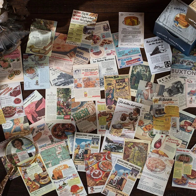 Retro Note 320-piece sticker box set showing 4cm x 6cm stickers with retro designs