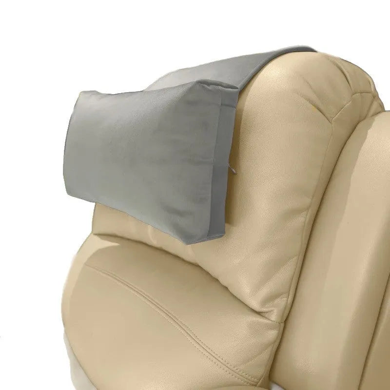 Adjustable fixed neck support car neck pillow in gray, with PP cotton filler, size 60x40x11cm