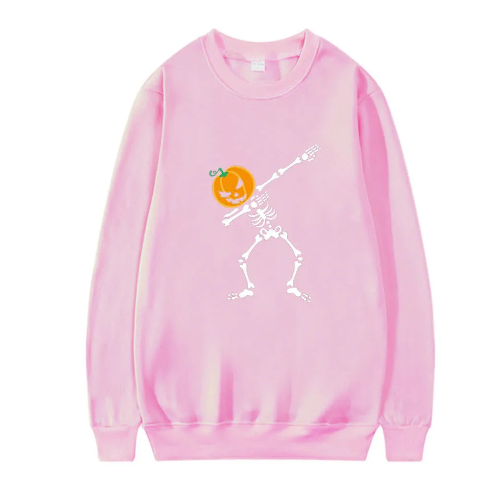 Women's printed crew neck casual top in cotton fabric with long sleeves