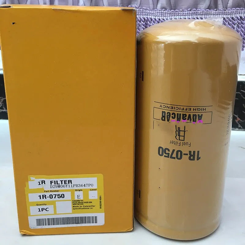 1R-0750 fuel filter cartridge with filter paper element for diesel oil systems